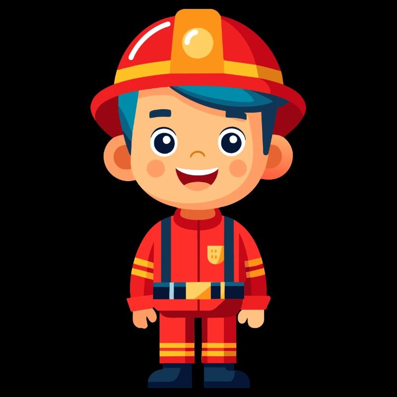 Hero in red the firefighter