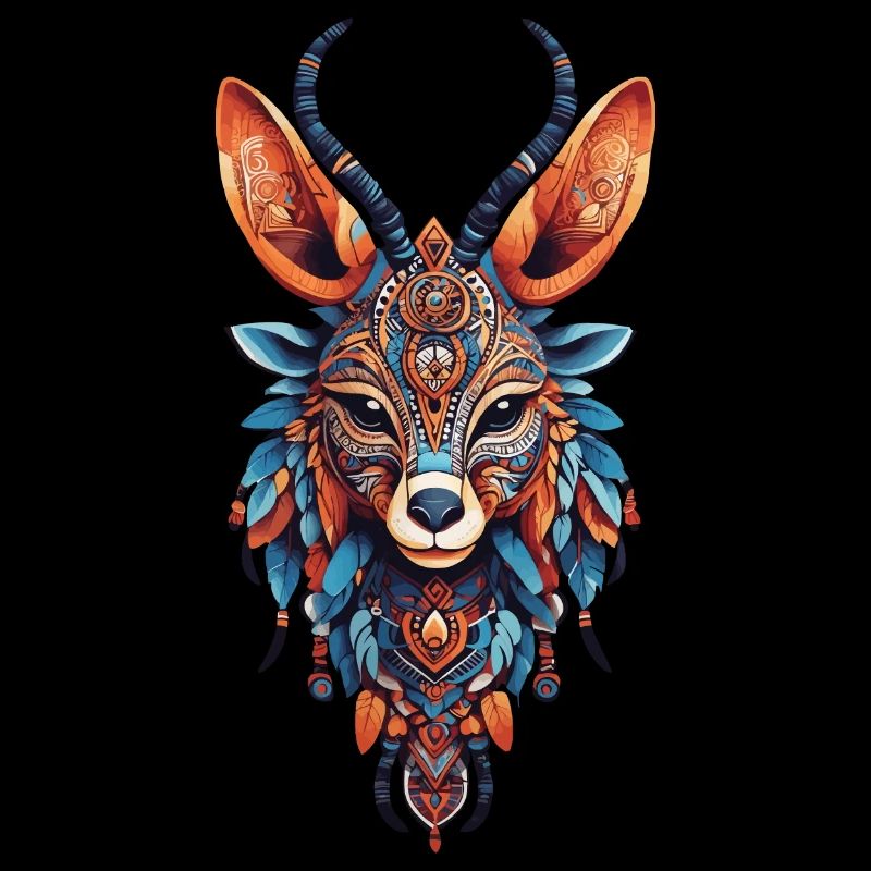 Conception de Mandala gazelle africaine