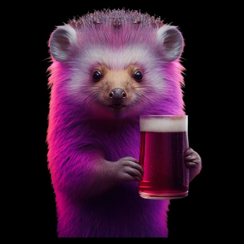 Freches Bier Fretchen in Pinker Farbe