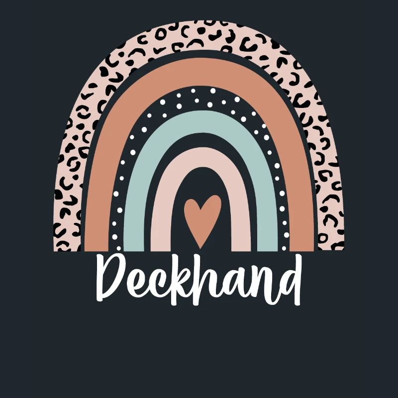 Deckhand Regenbogen Leopard Lustiger Decksmann