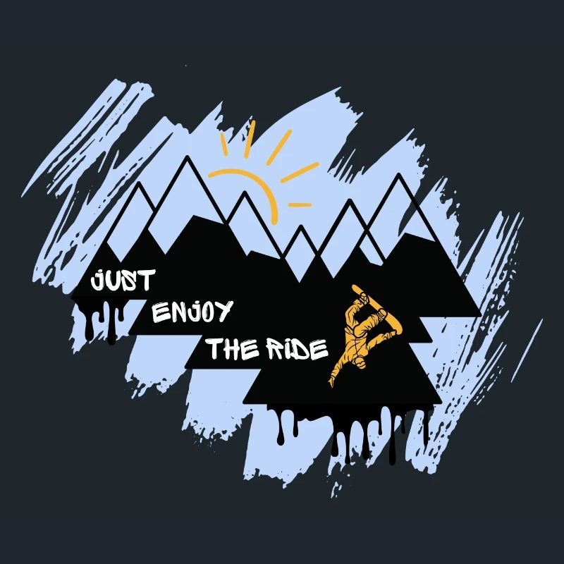 Profitez simplement de la balade - Snowboarder