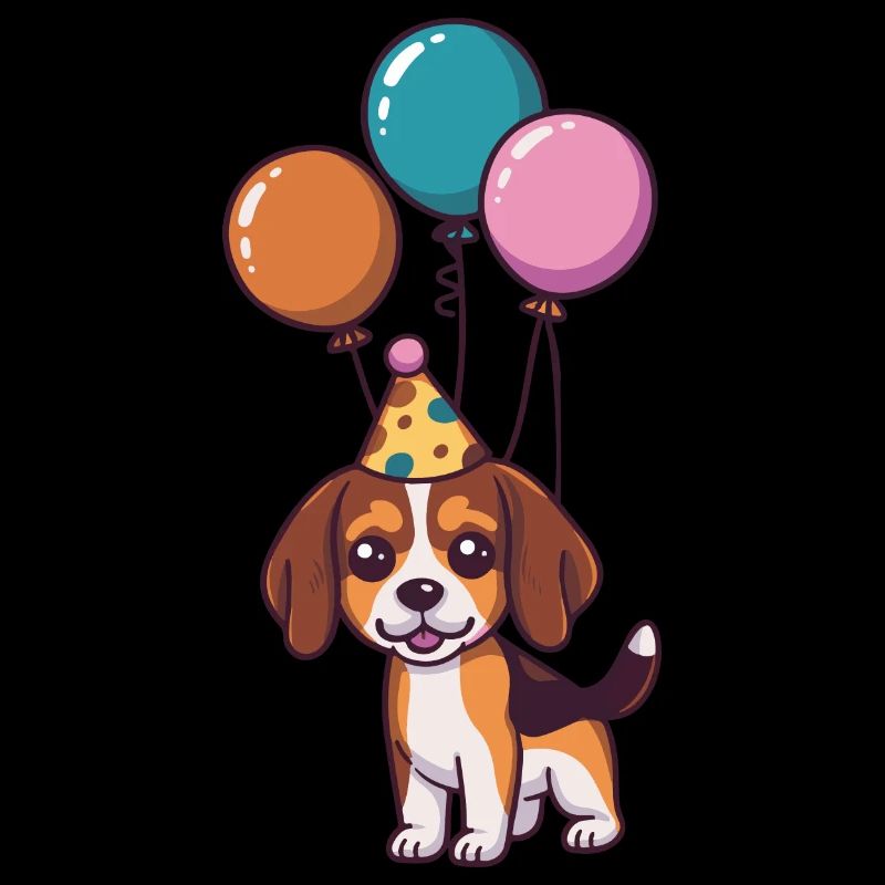 Beagle Chiens Anniversaire Bande dessinée Mignon