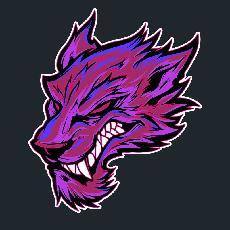 Wolf Head Wolf Head Tattoo Graffiti Pink
