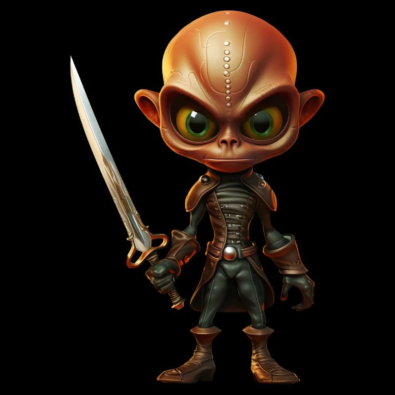 Alien pirate with saber