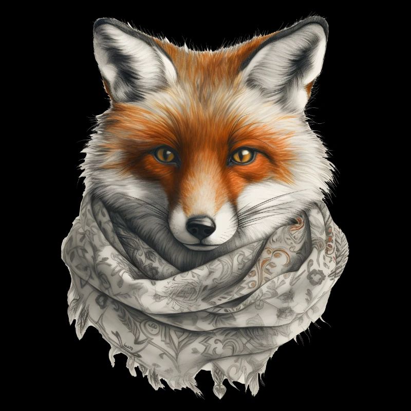 Fuchs mit Schal für Jäger Tier Rotfuchs