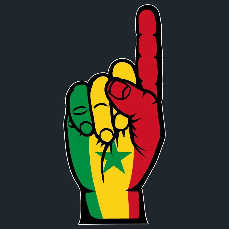 Main du drapeau du Sénégal