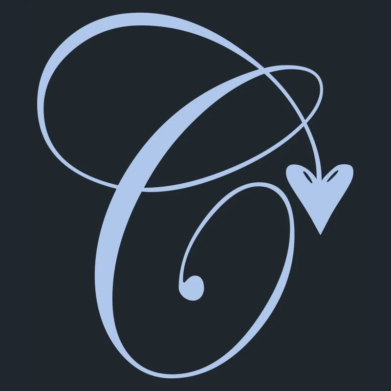Monogram C Heart Vine