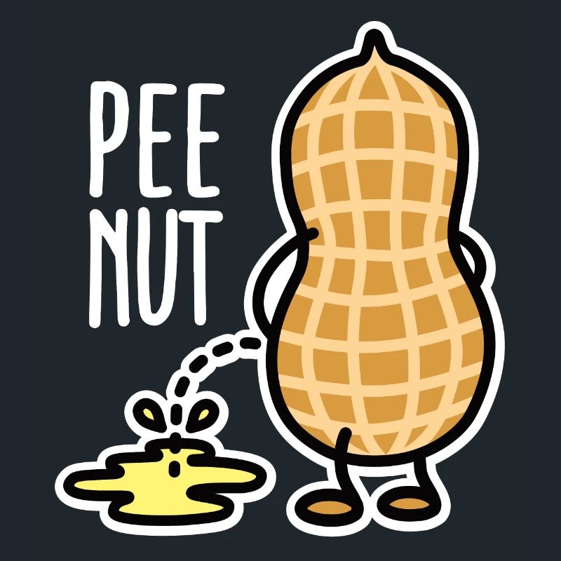 Funny PEE-NUT Nut Peanut Peeing Pun