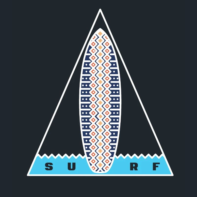 Surf Triangle(contour blanc)
