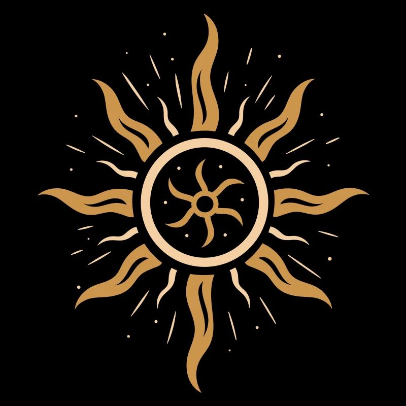 Roue de pompiers du solstice d’été - symbole de la puissance du soleil