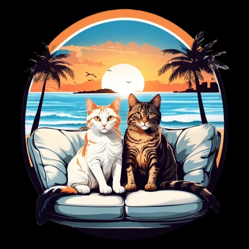 Cats by the sea