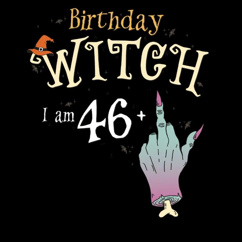 47th Birthday Witch Funny HallowQueen Trick or