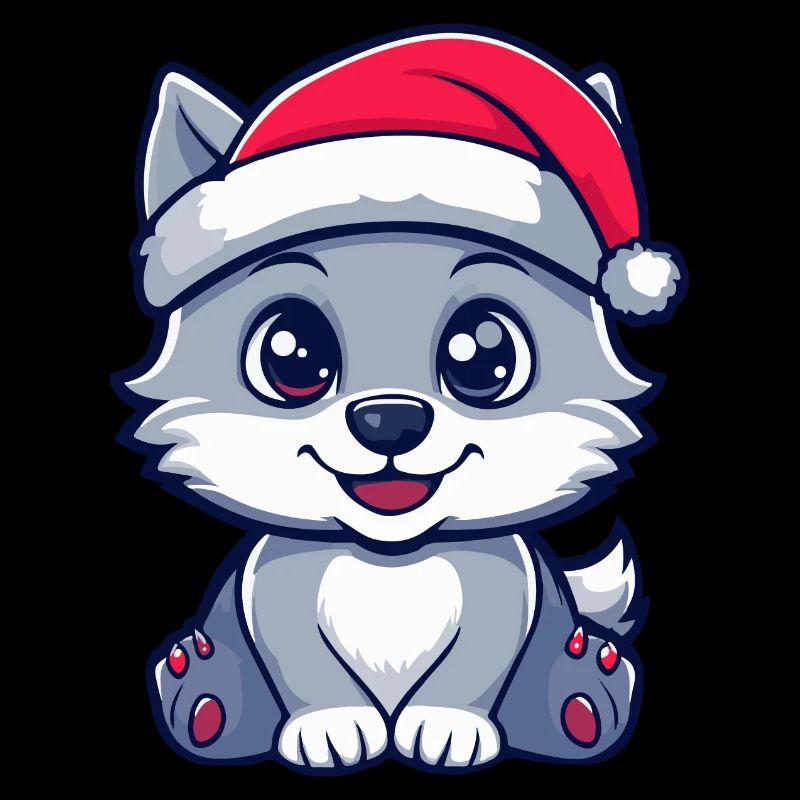 Wolf Christmas Cute