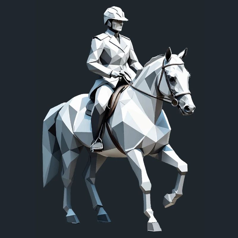Low Poly Reiter - Ballett Design