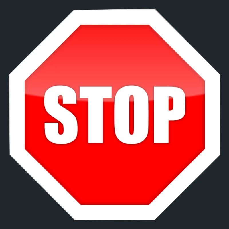 Impression graphique de plaque STOP rouge