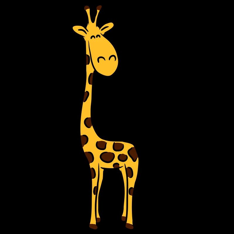 Lustige coole glückliche Giraffe Afrika Tier Comic