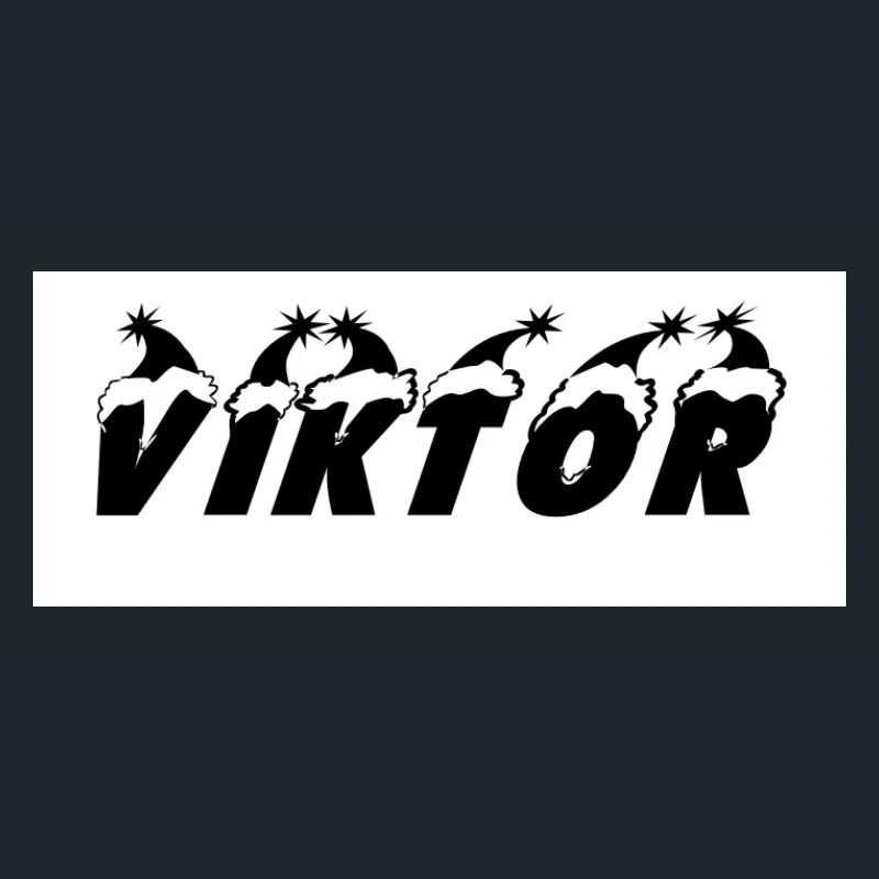 Viktor Silhouette mit Sternmotiven