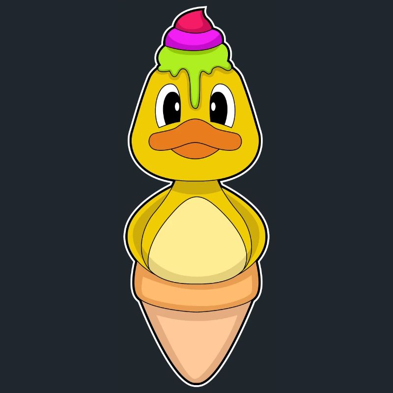 Duck Ice Cream Cone