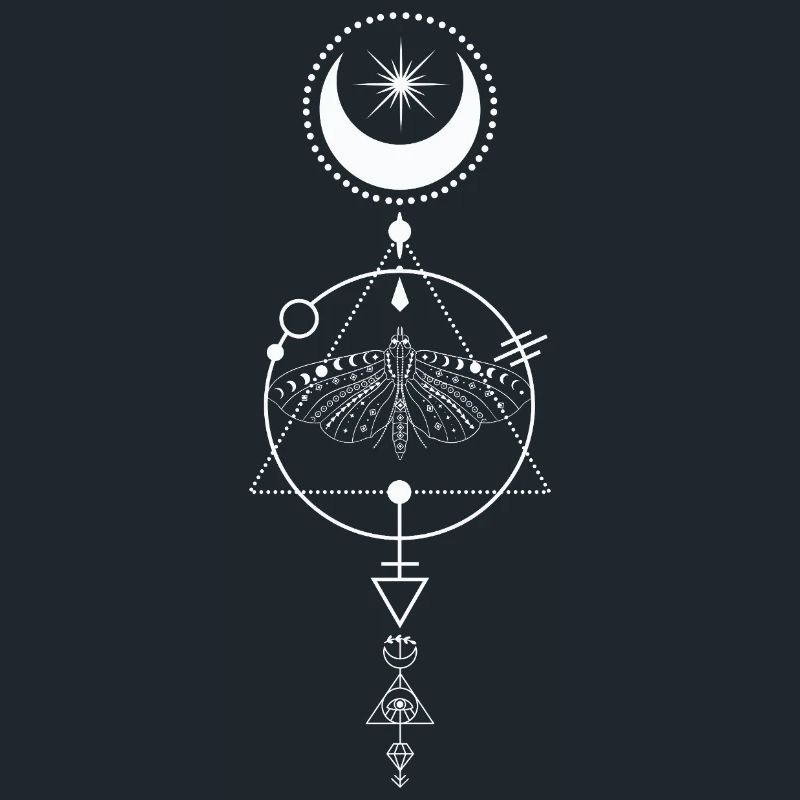 Celestial Moth Alchemy Glyph