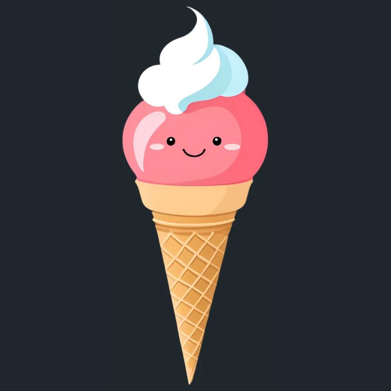 Pastell-Eis mit Lächeln