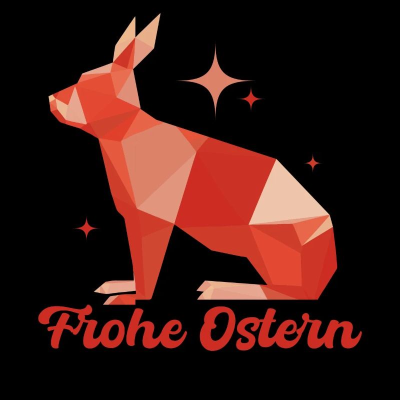 Frohe Ostern - Polygon Hase