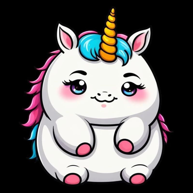 Süßes dickes Einhorn