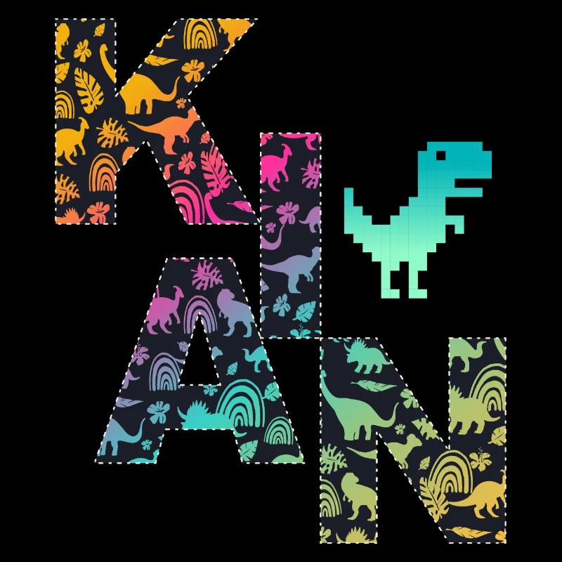 KIAN - Beautiful boy name with dinosaur
