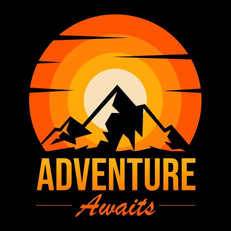 L’aventure attend le coucher du soleil au sommet