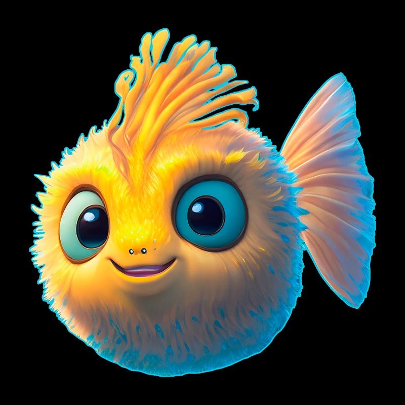 mignon bébé poisson-globe