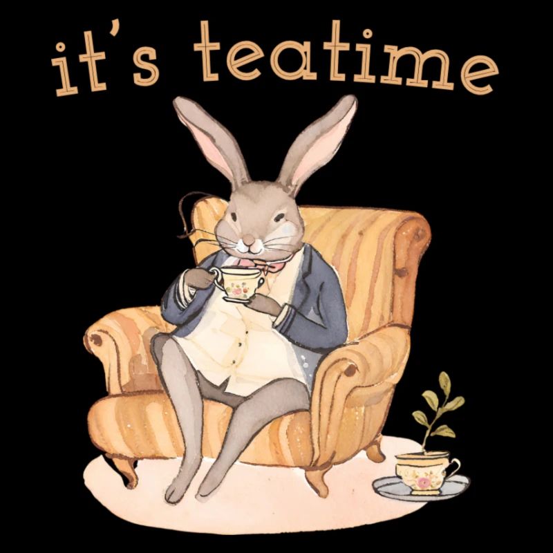 Lapin Hélène : Pause thé dans l’élégance