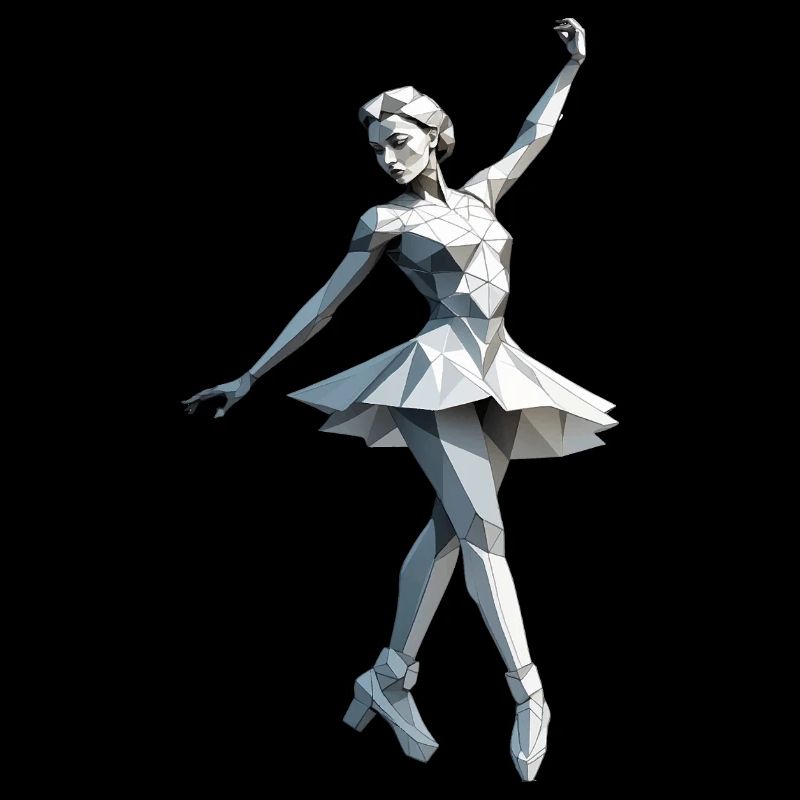 Ballerine Low Poly - Ballet Design