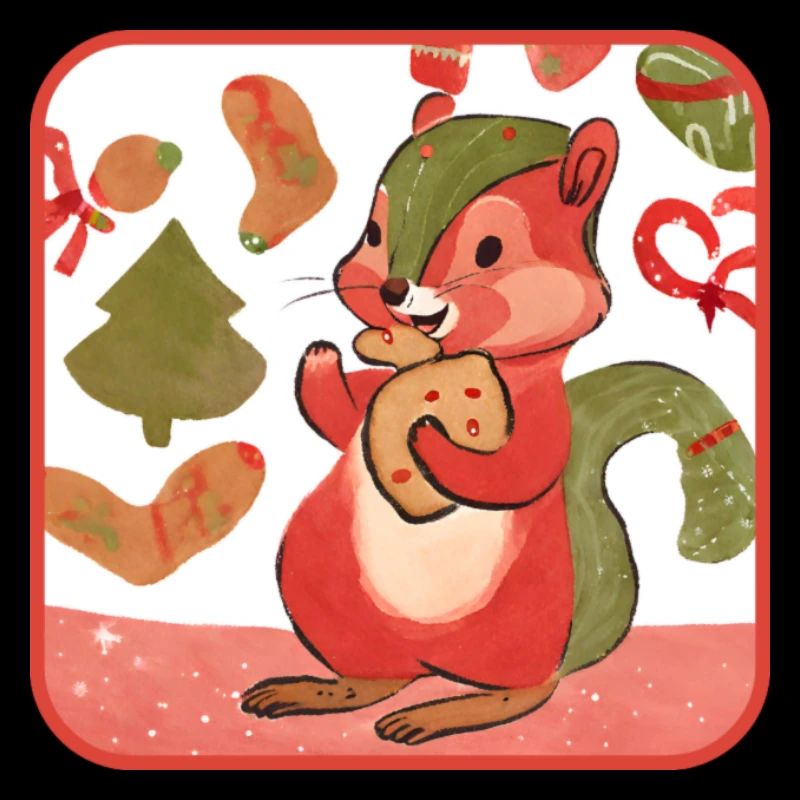 Christmas squirrel biscuits, squirrel baking time