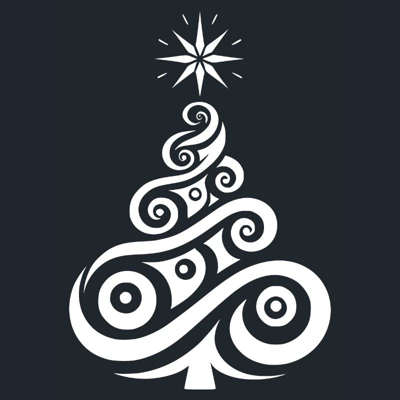 Arbre de Noël abstrait élégant avec étoile