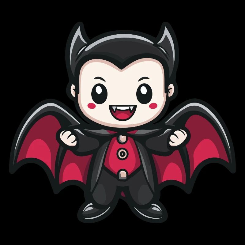 Vampire Halloween Comic Kawaii