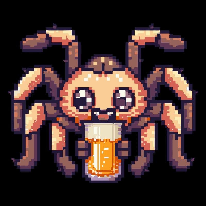 Tarantula Beer Spider Pixel