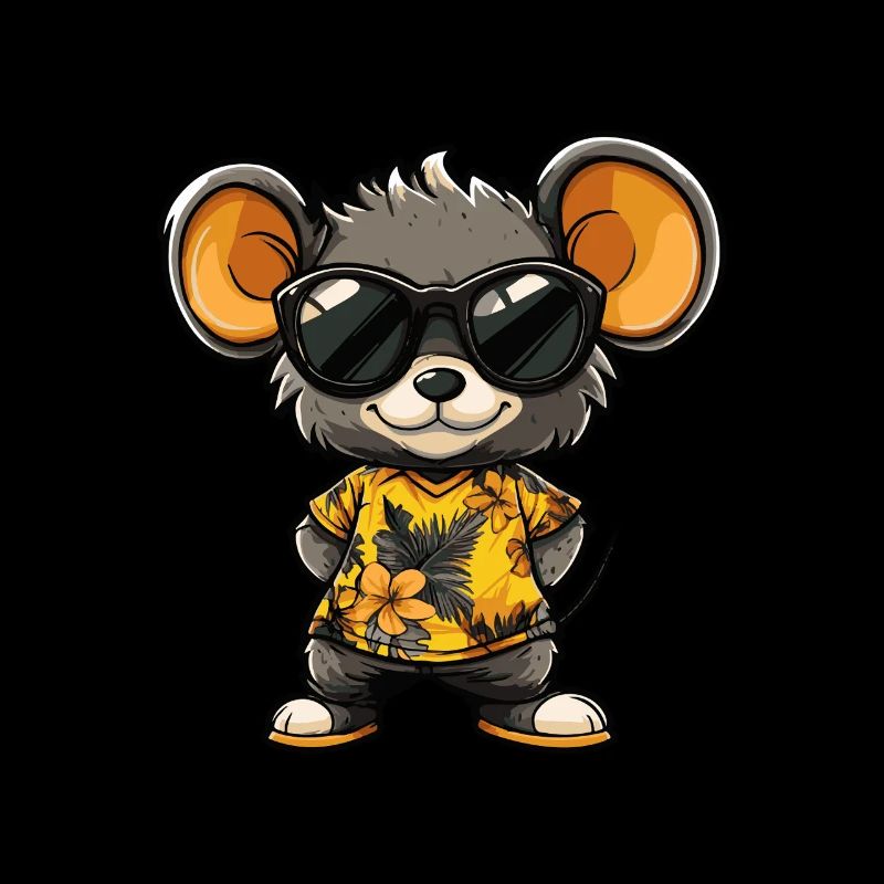 Souris Bande Dessinée Cool Été