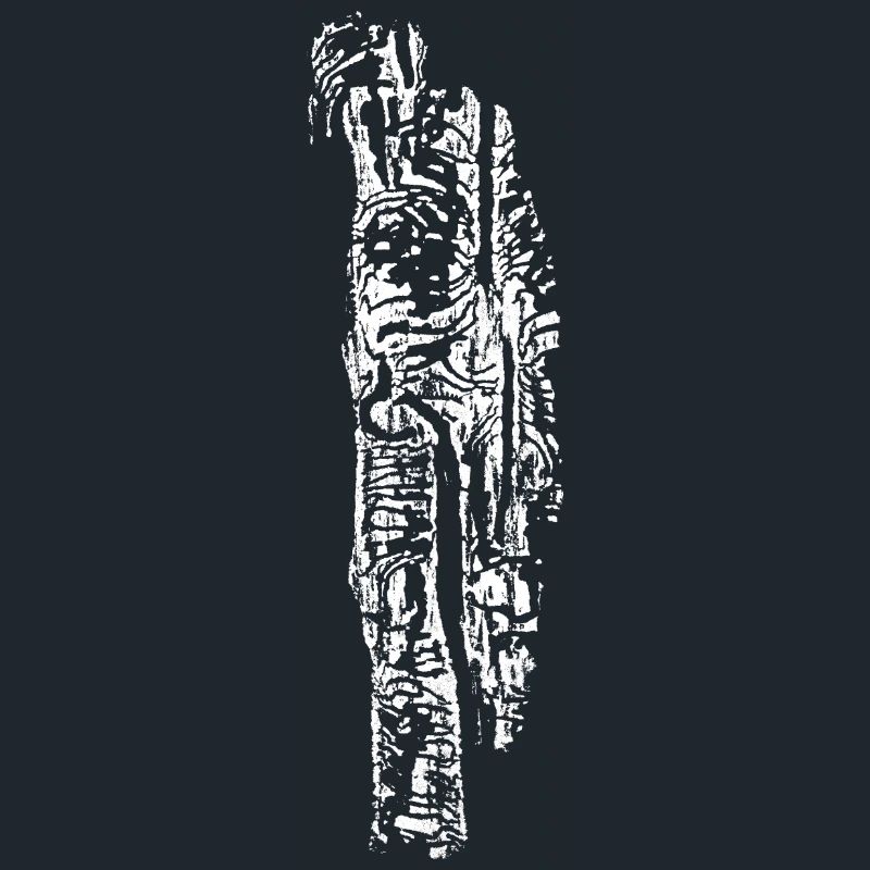 Bark beetle bark piece ORIGINAL ART PRINT