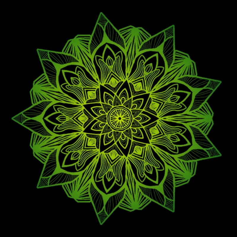 Explosion de dégradé vert Mandala Energy