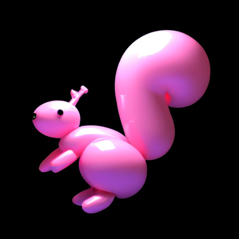 Écureuil ballon en rose