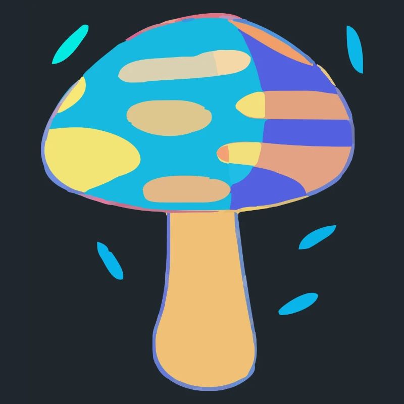 Le champignon bleu