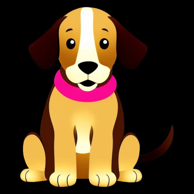 Chien brun mignon, assis