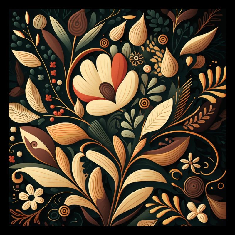 Botanicals Autumnal Flower Pattern