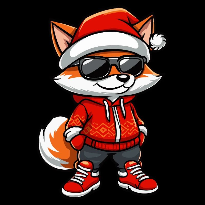 Fuchs Weihnachten Cool X-Mas