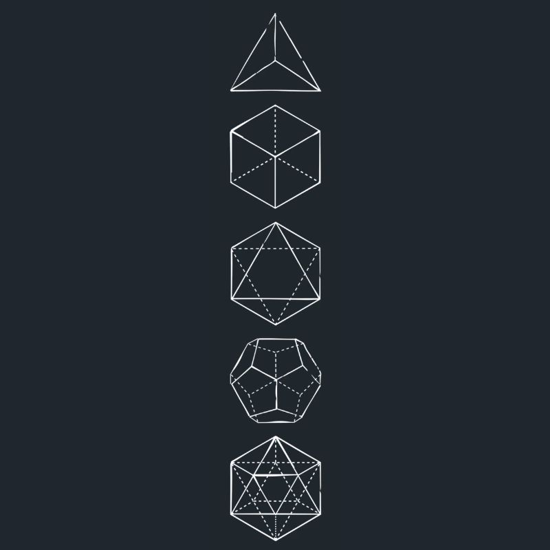 Platonische Körper, 5 Elemente, Heilige Geometrie,