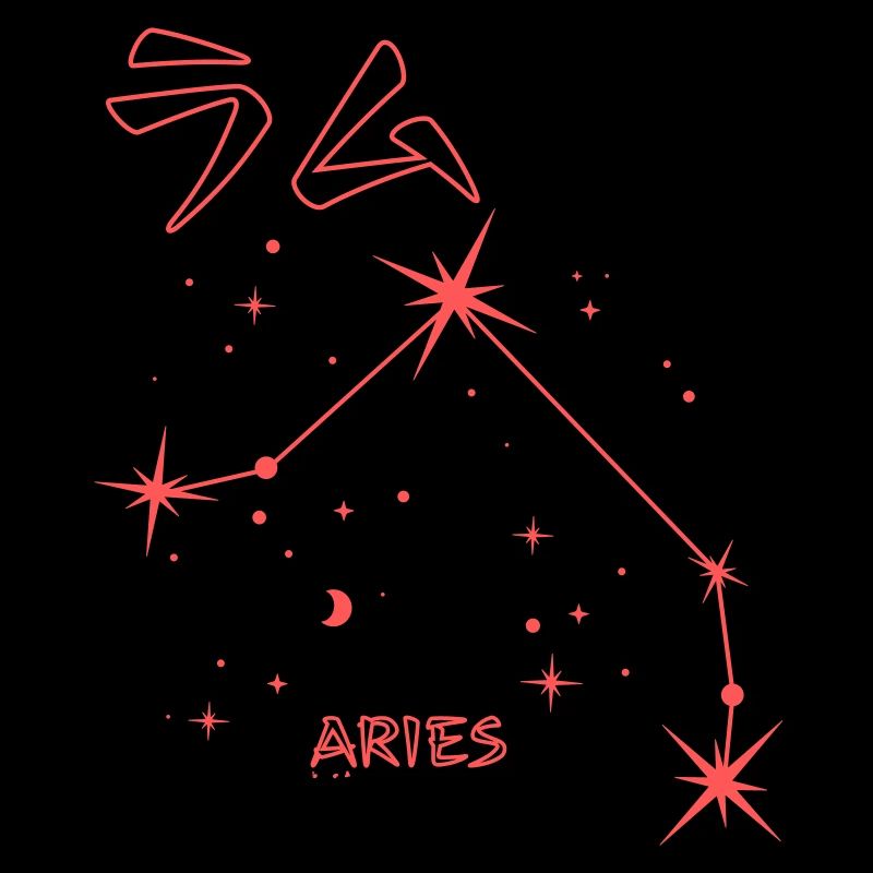 Widder Sternzeichen Aries Sternbild & Japan Letter