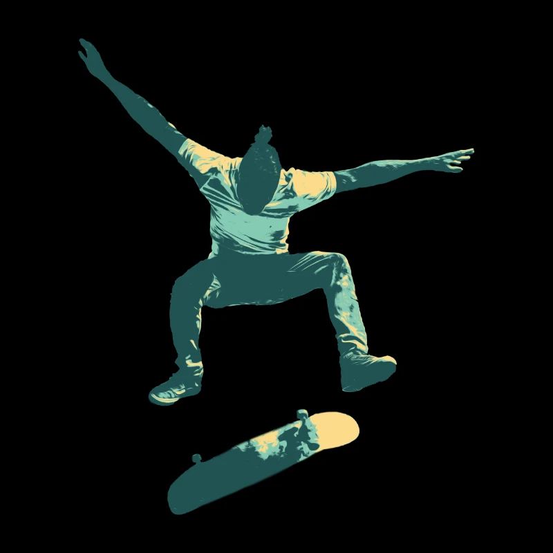 Skatboarder Springen