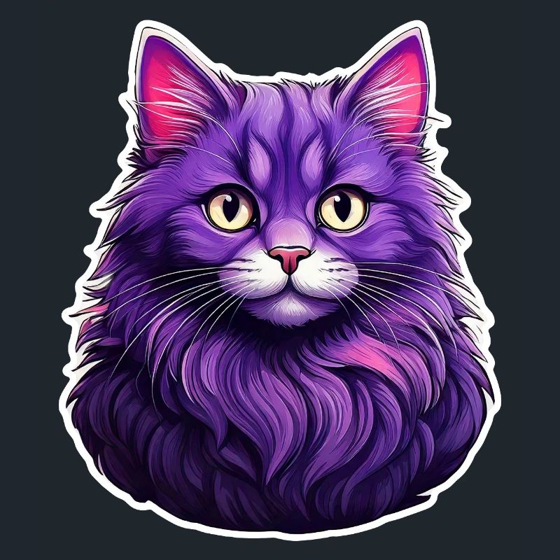 Chat Design Moderne Violet