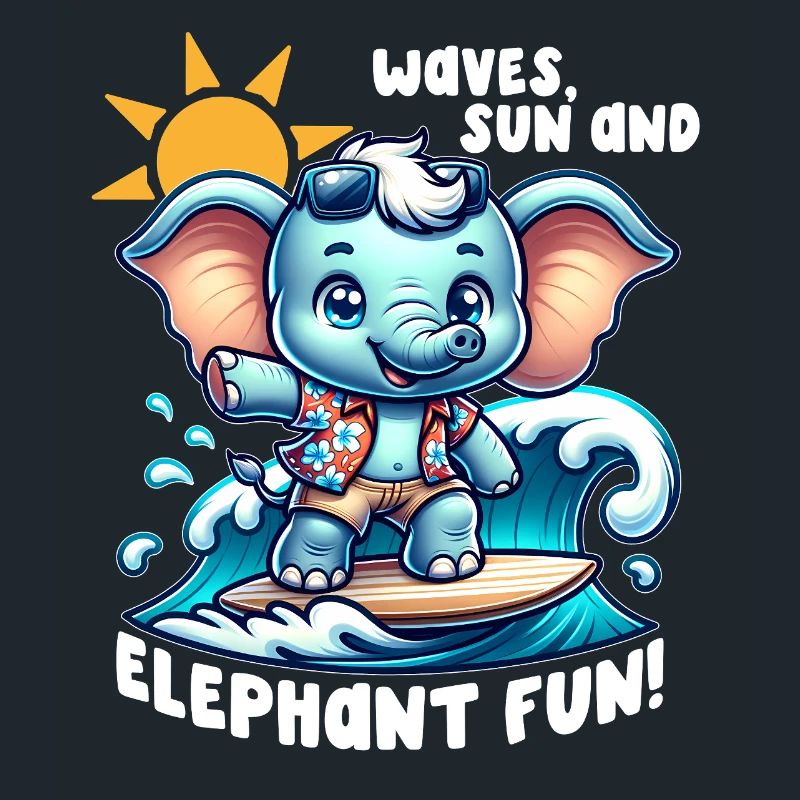 Elefanten-Surfer