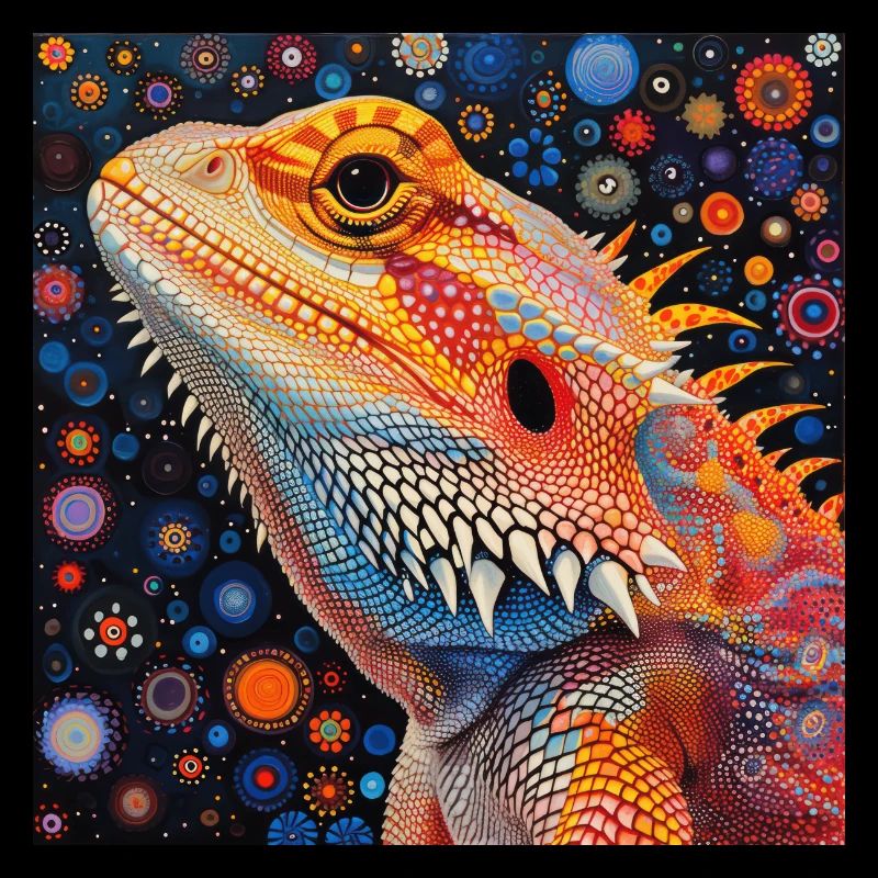 Bartagamen, bunt, tier, geschenk, geschenkidee