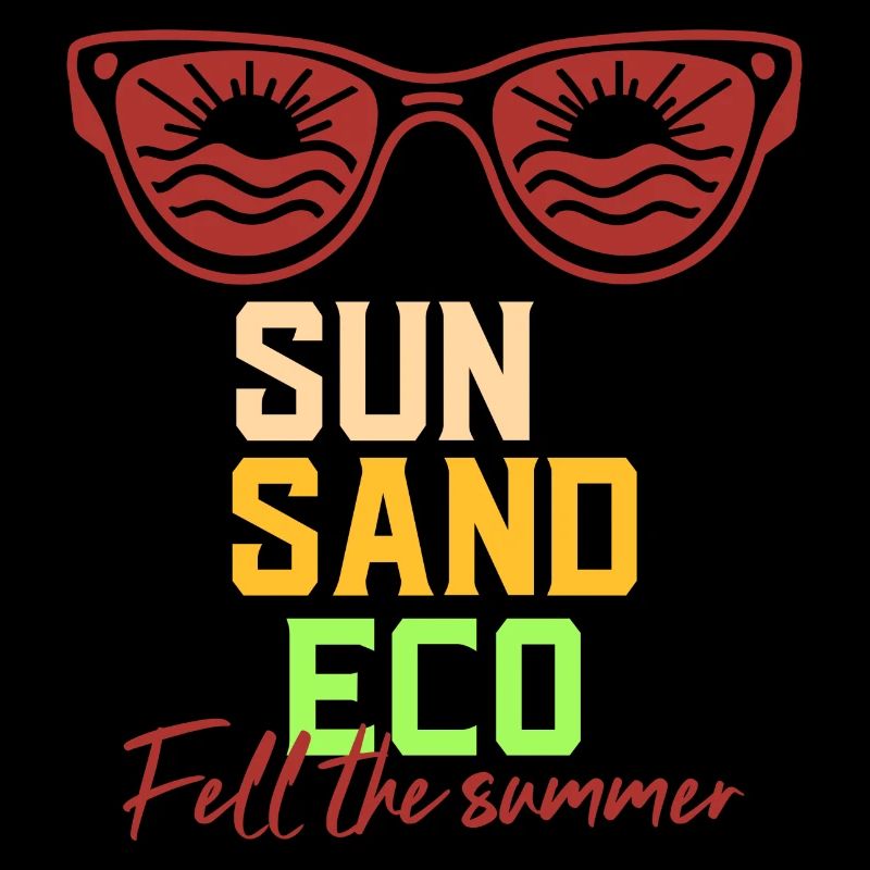 Soleil, sable, éco, été, plage et mer durable